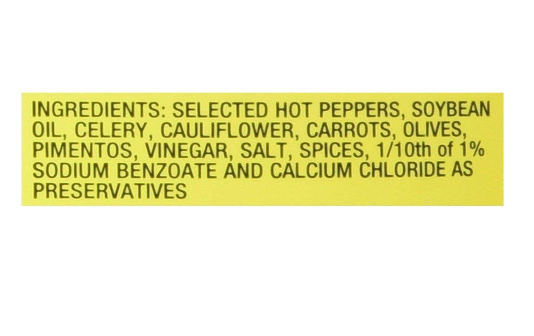 Ziyad Premium Hot Giardiniera Mediterranean Marinated Pepper Mix   Glass Jar  907 grams